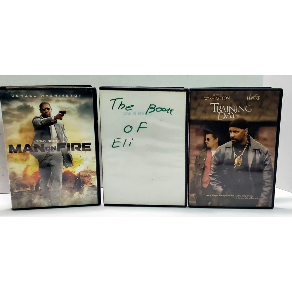 Training Day • Book of Eli • Man on Fire DVD Lot • Denzel Washington Action